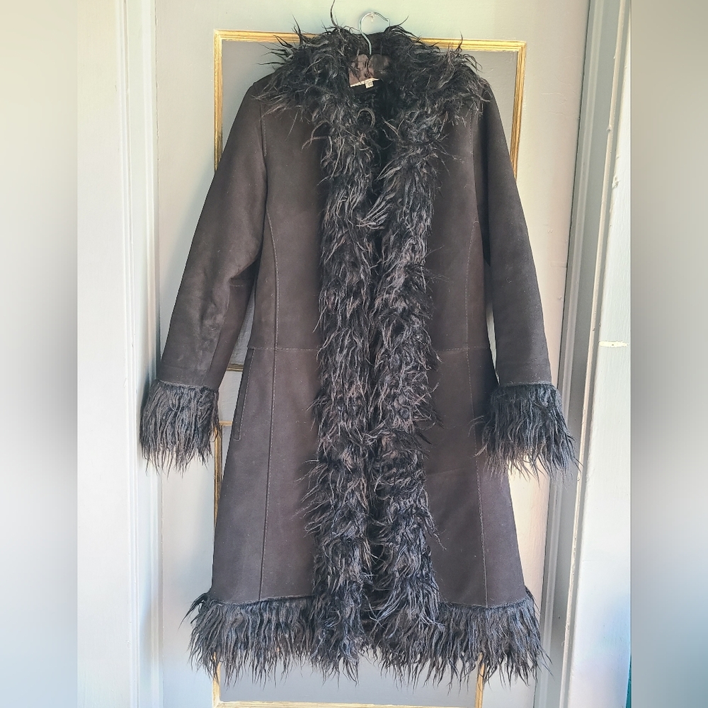 100% Leather & Shearling Penny Lane Afghan Coat